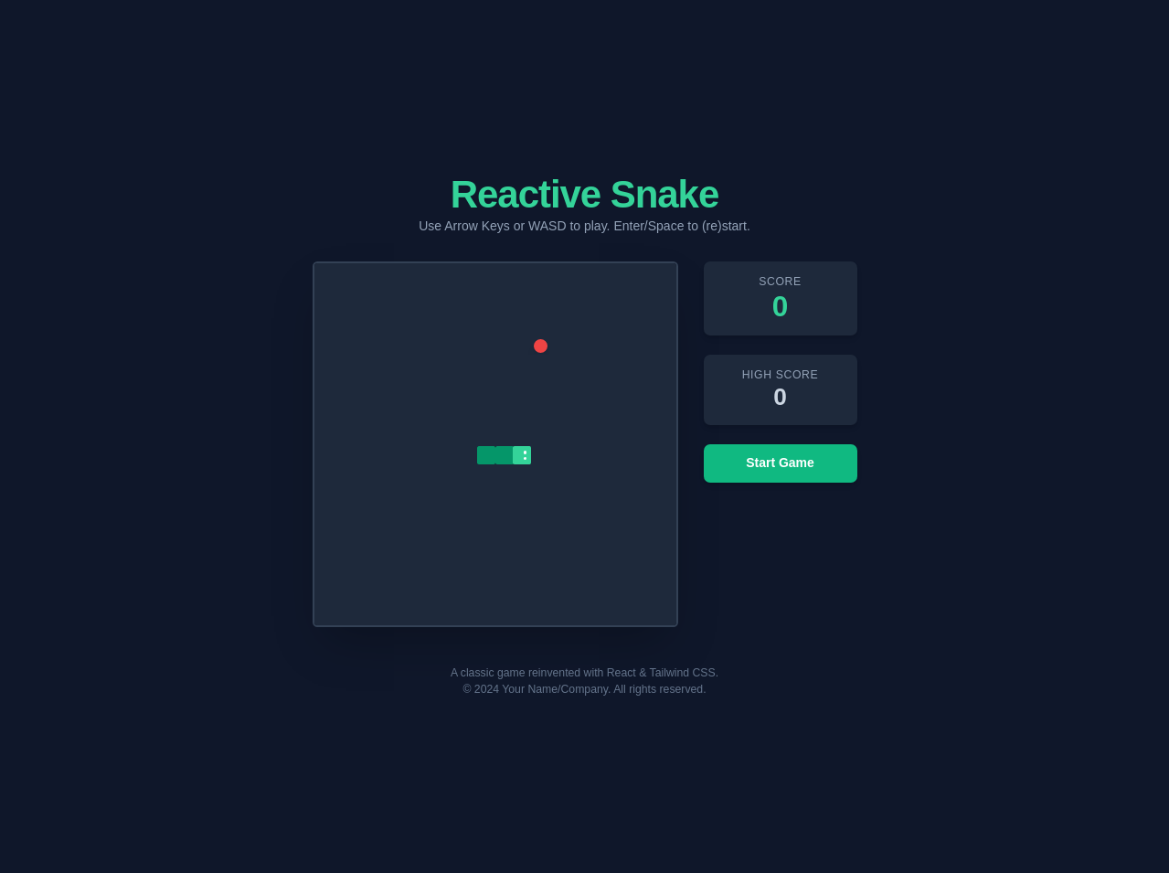 Reactive Snake - Klasická hra had